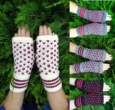 Valentine s fingerless Mittens, Fingerless Gloves,Women Muff,Driving Gloves
