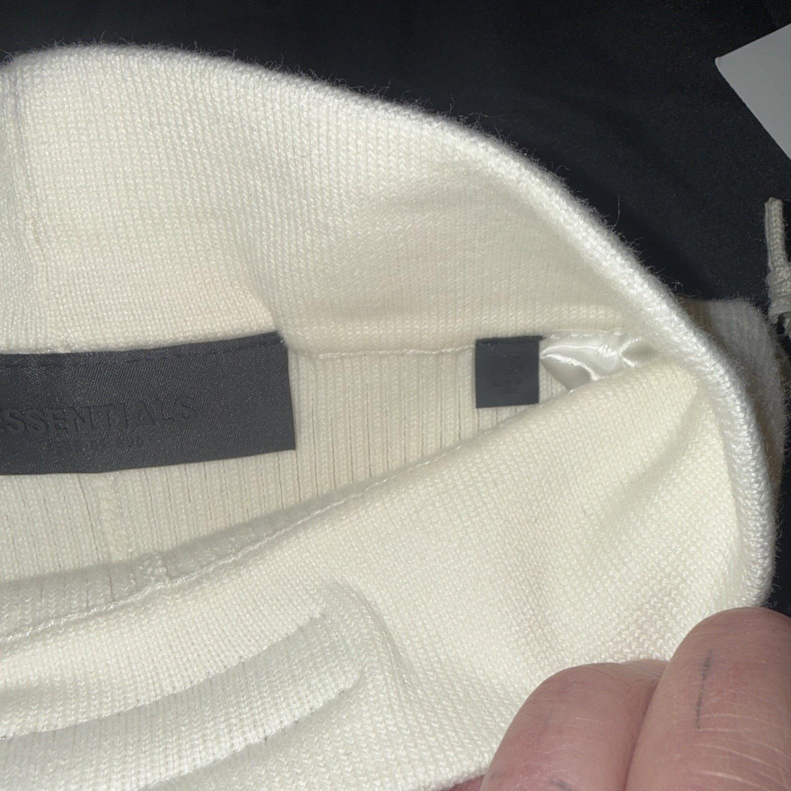 Essentials Knit Biker Shorts Women's XS Off White thumbnail 3