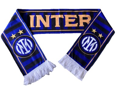 FC Internazionale オフィシャル マフラー Quality Print Inter Milan Soccer Scarf. F.C Internazionale Milano
