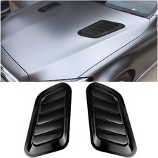 2pcs Universal Hood Air Vents For Car Hood Scoop Bonnet Vent Hood Air Black 2pcs Universal Hood Air Vents For Car Hood Scoop Bonnet Vent Hood Air Black