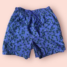 Vtg Nike Swim Trunks 90s Geometric Print Pattern Purple Black Large 4.5  Shorts