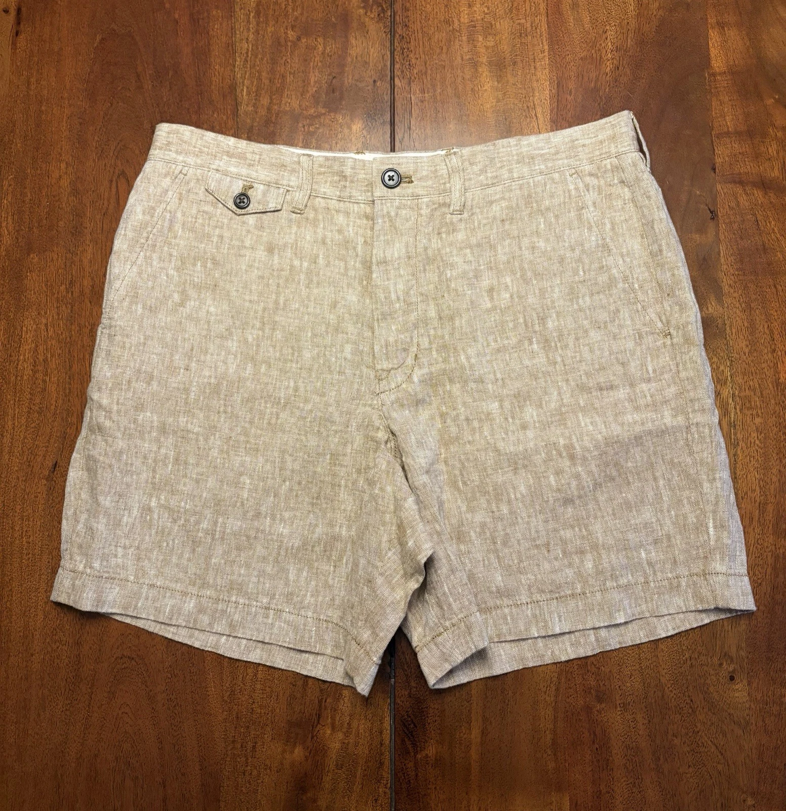 JCREW Oarsman Linen Shorts Mens 33 (Fits 34 7") Chino Light Cedar Beige Preppy
Opens in a new window