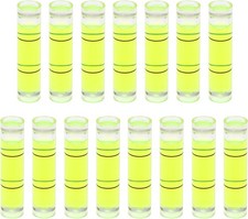 HARFINGTON 15pcs Small Cylindrical Bubble Level Vials 8x35mm 8x35mm, Clear