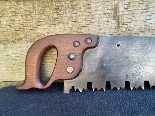 Vintage Brittain Large 2 Man Tree Saw Lumberjack Logging Saw Wall Art Farm Tool - Picture 20 of 20