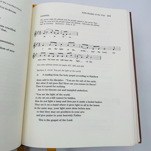 Lectionary for Mass A B C Set Roman Missal Liturgical Press 1990's Gold Gilt - Foto 8 di 15