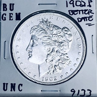 1902 P BU GEM MORGAN SILVER DOLLAR UNC MS U.S. MINT RARE COIN 9133
