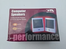 Vintage Cyber Acoustics CA-2.2 Portable Computer Speakers NOS NEW 90s Plug Play