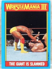 WWF HULK HOGAN TOPPS WRESTLEMANIA III WRESTLING CARD 54 WWE *BESCHREIBUNG LESEN*