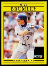 1991 Fleer - Mike Brumley #445 - Seattle Mariners