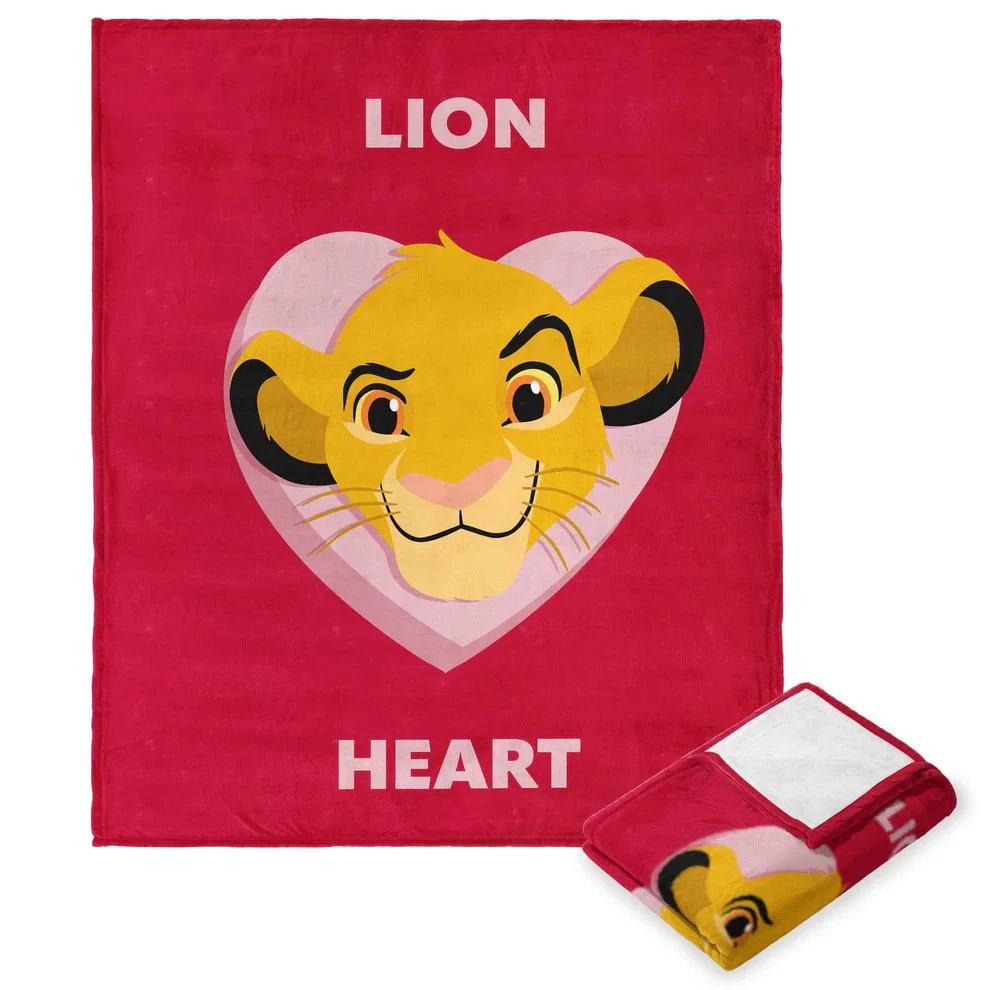 Disney The Lion King Simba Lion Heart Cozy Fleece Blanket
