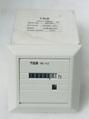 NEW T&B HM142-1 Hour Meter 0-99,999.99h HM1422-1-220V-60Hz HM 142