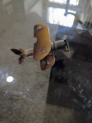 Vintage Spark Plug Bi Plane Desk Art