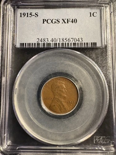 1915-S PCGS LINCOLN XF40