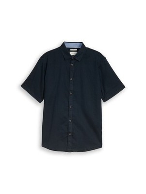 Tom Tailor Herren Kurzarm Hemd COTTON LINEN SHIRT - Regular Fit S - 3XL