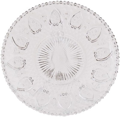 Clayre & Eef 6GL0225 Frühstücksteller Ø 20 cm Glas Rund Teller