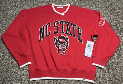 NEW '47 North Carolina State Wolfpack Women's Racer Red Sweater (Small)