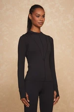 Aura Long Sleeve Active Top Black THE NOLI SHOP/NOLI YOGA