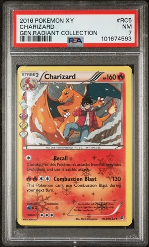 2016 POKEMON XY GENERATIONS RADIANT COLL #RC5 CHARIZARD PSA 7