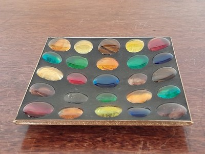 Mid Century Modern (MCM) Japanische Mosaik Glas Kiesel Schmuck Schale oder Aschenbecher