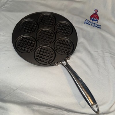 Nordic Ware Silver Dollar Waffle Griddle Pan, Makes 7 Mini Waffles, U.S.A.