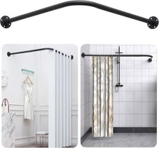 L Shaped Shower Curtain Rod, Adjustable Corner Shower Rod 23.6"-54.3"x23.6"-5...