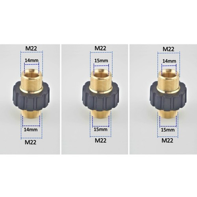 #ad Cleaner Adapters High Pressure M22*1.5 Outer Wire Butt Joint Solid Brass $15.70