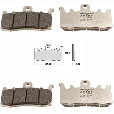 2x TRW Racing Brake Pads in Front Aprilia RS660 Year 2020-21 Thunder 1000 1100