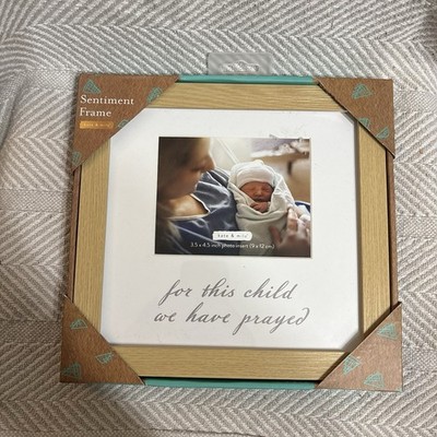 Kate & Milo Wooden Sentiment Picture Frame  For This Child We Have Prayed   