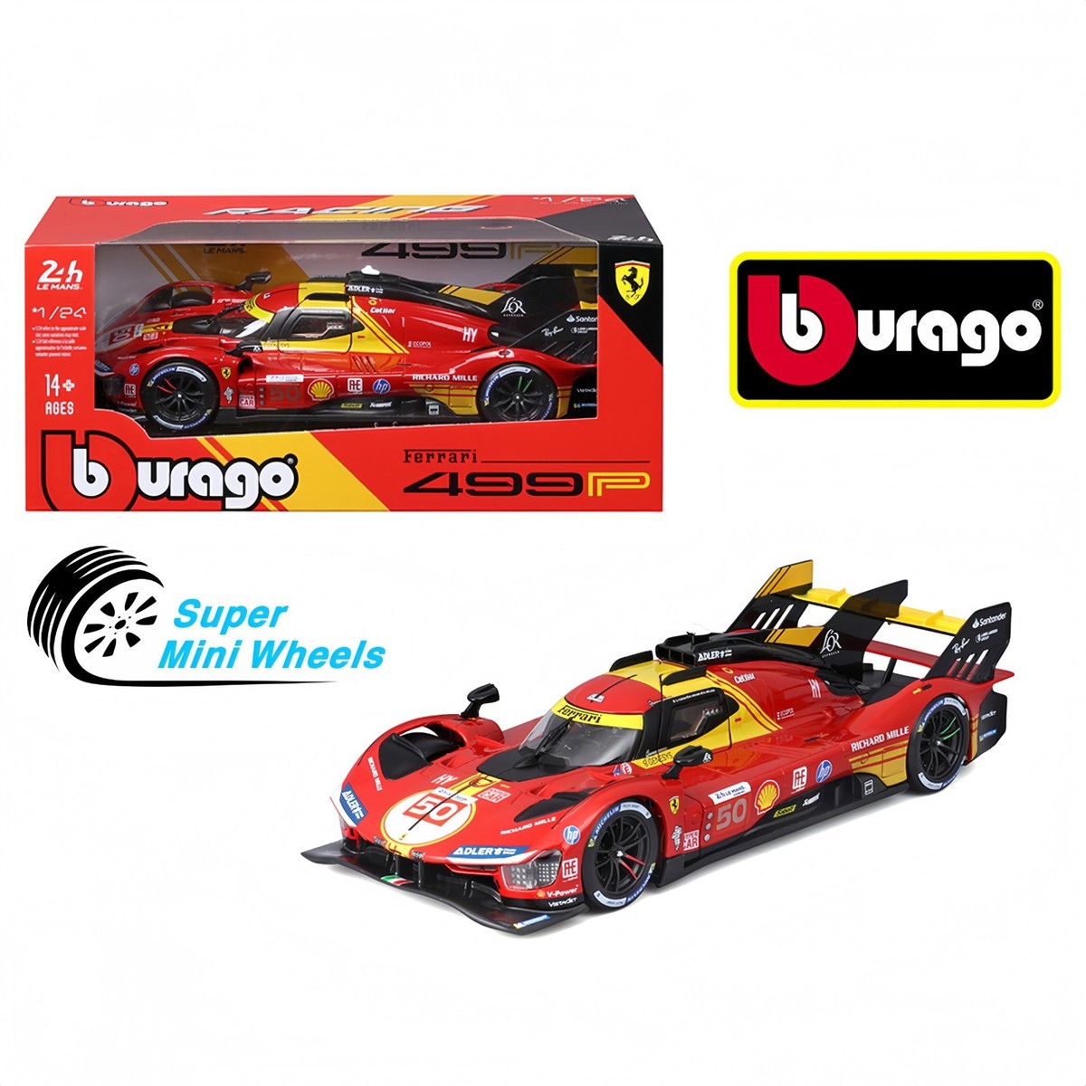 BURAGO 1/24 Lot 3 voitures Ferrari F300 F310 Racing - Voir Photos