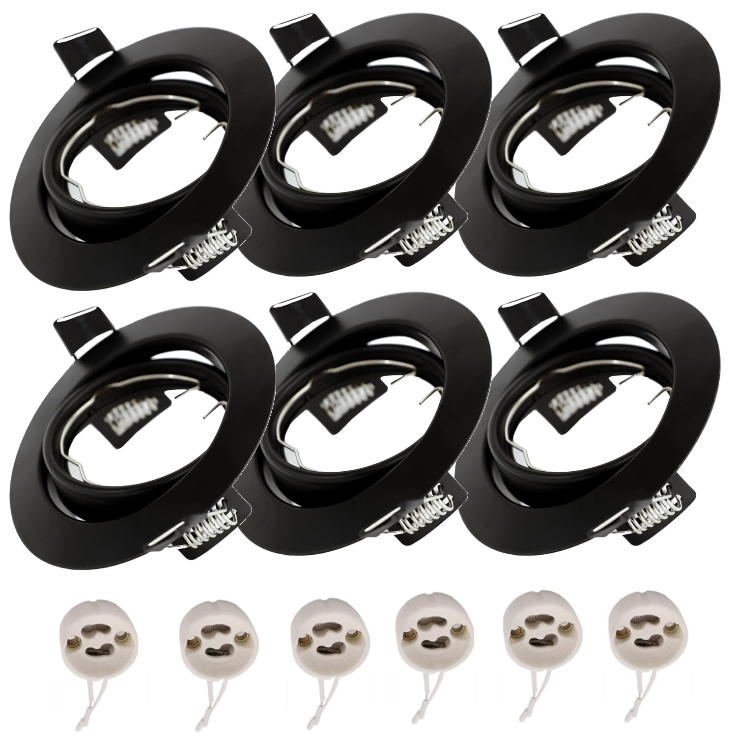 Spot encastrable GU10 kit de 6 supports ronds pour l'ambiance chaleureuse du salon
