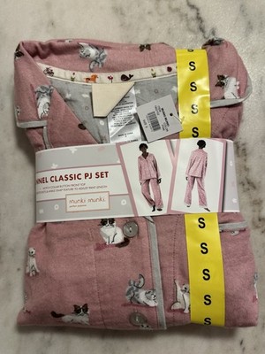 Munki Munki Pink Flannel Pajama Set Taylor Swift Cats NEW SMALL