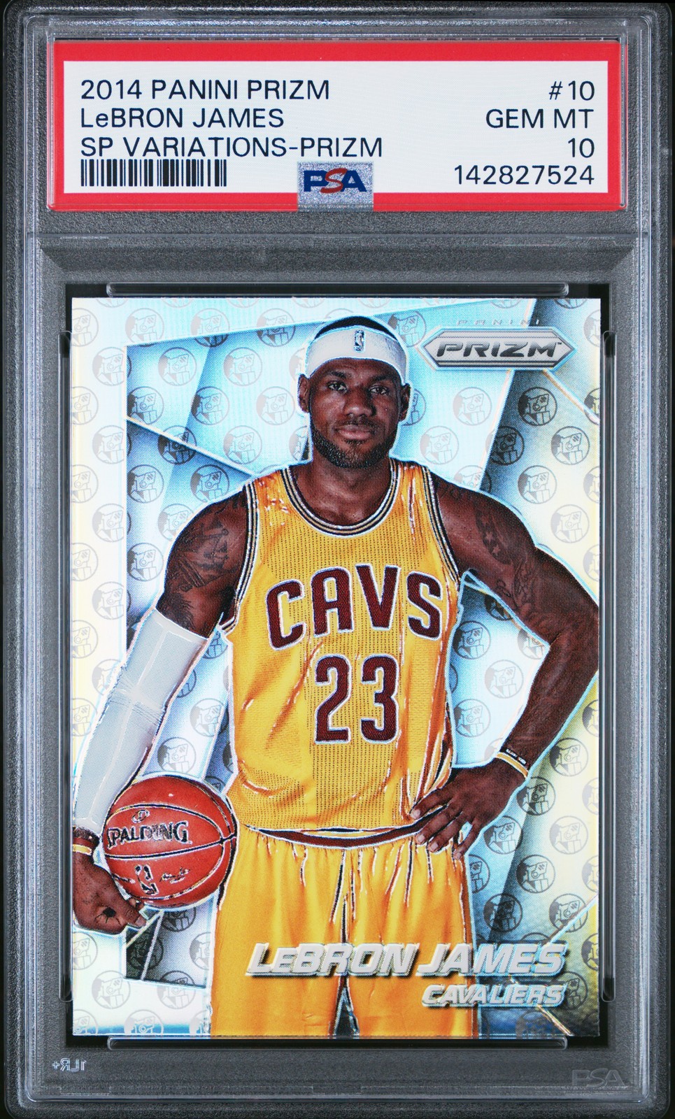 2014 PANINI PRIZM SP VARIATIONS PRIZM #10 LEBRON JAMES PSA 10