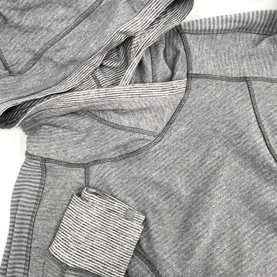 LULULEMON Women's 4 Think Fast Hoodie in Heathered Slate/Tonka Stripe Reflective