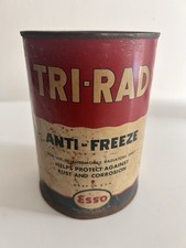 Vintage Esso Tri-Rad anti-freeze metal tin. 1 Quart Made In USA