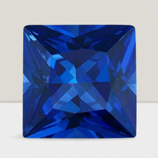 Blue Sapphire Square Cut Gemstone 0.20 Cts - 4 mm AAA Loose Gem 
