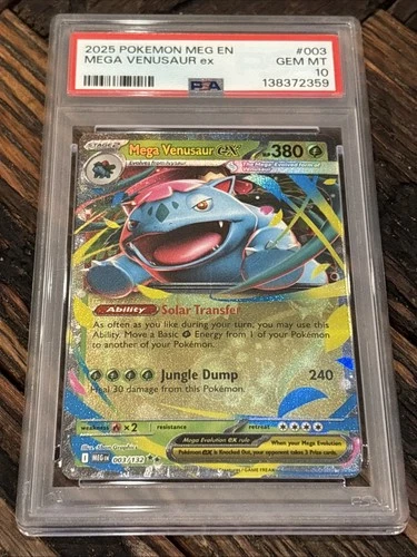 2025 POKEMON MEG EN-MEGA EVOLUTION #003 MEGA VENUSAUR EX PSA 10