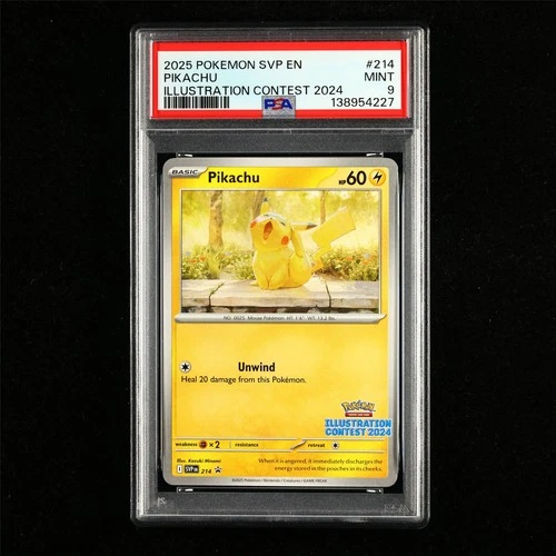 PSA 9 MINT 2025 Pokemon ENG Pikachu I SVP EN 214 Promo