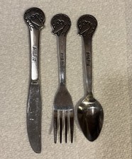 Vtg BIG BIRD Sesame Street Muppets Inc Demand Kids Spoon   Fork   Butter Knife