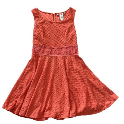 Women s Pretty Dress Super Cute ~Coral Summer dress Size M Very Nice :)