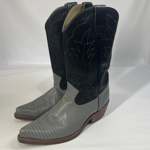 7 Leguas Lizard Westernstiefel grau schwarz Damen 7 Cowboy exotisches Leder - Bild 1 von 11