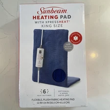Sunbeam Heating Pad With Xpress Heat King Size 12IN X 24In (30.5CMx61.0CM) 
