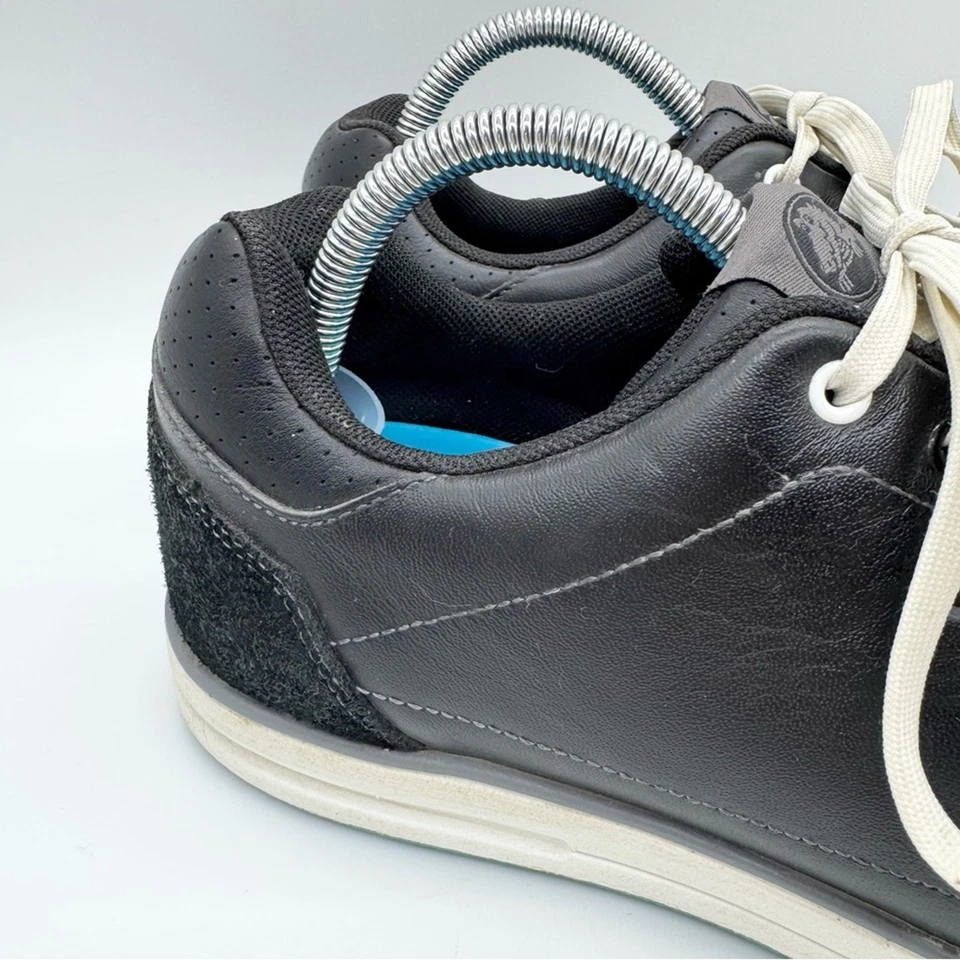 Zapatos de golf Crocs Hank Haney de cuero sin clavos negros/blancos/azules 15099 para hombre talla 10 Foto 2 de 4