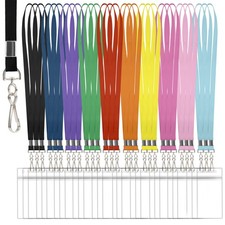 30 Pcs Lanyards for ID Badges, Clear Lanyards for Cruise Ship Cards, Waterpro...