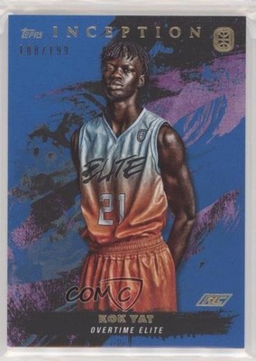 2021-22 Topps Inception OTE Overtime Elite Blue 188/199 Kok Yat #7 5b4
