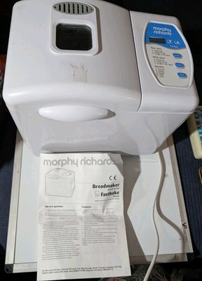 Morphy Richards 48230 Brotbackautomat 12 Einstellungen 13 Stunden Verzögerung Timer Fastbake Weiß 