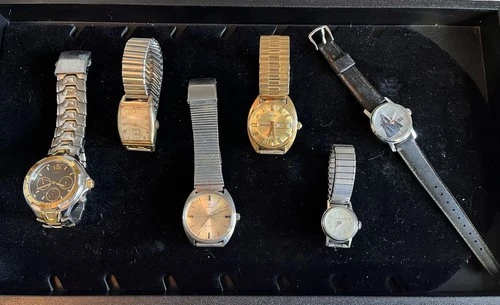 Lot Of Vintage Wind Up Watches Omega Seamaster Elgin Belair Star Wars Cinderella