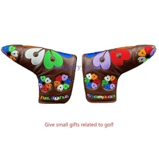 1pcs Colorful Petal Leather Magnetic Golf Head Cover Fit Blade Putter Golf club