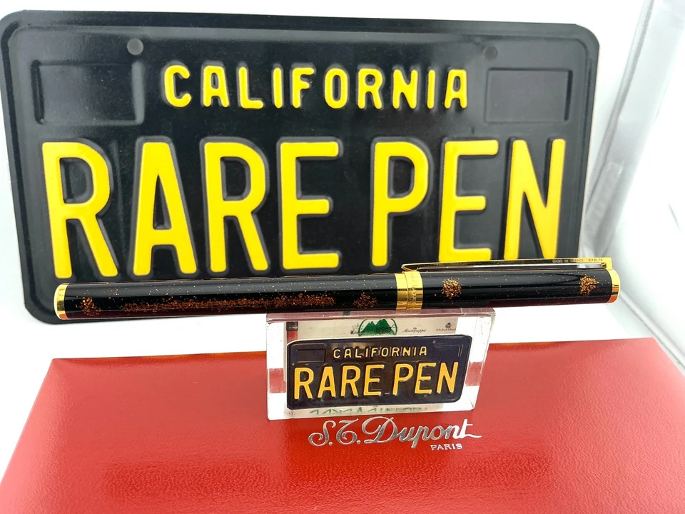 S.T. escaso Bolígrafo Dupont Classique Gold Dust lacado chino NUEVO Foto 3 de 4