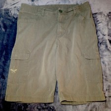 Boy Scouts of America Uniform Shorts Youth 18 Green Cargo Utility 28x9 Vintage