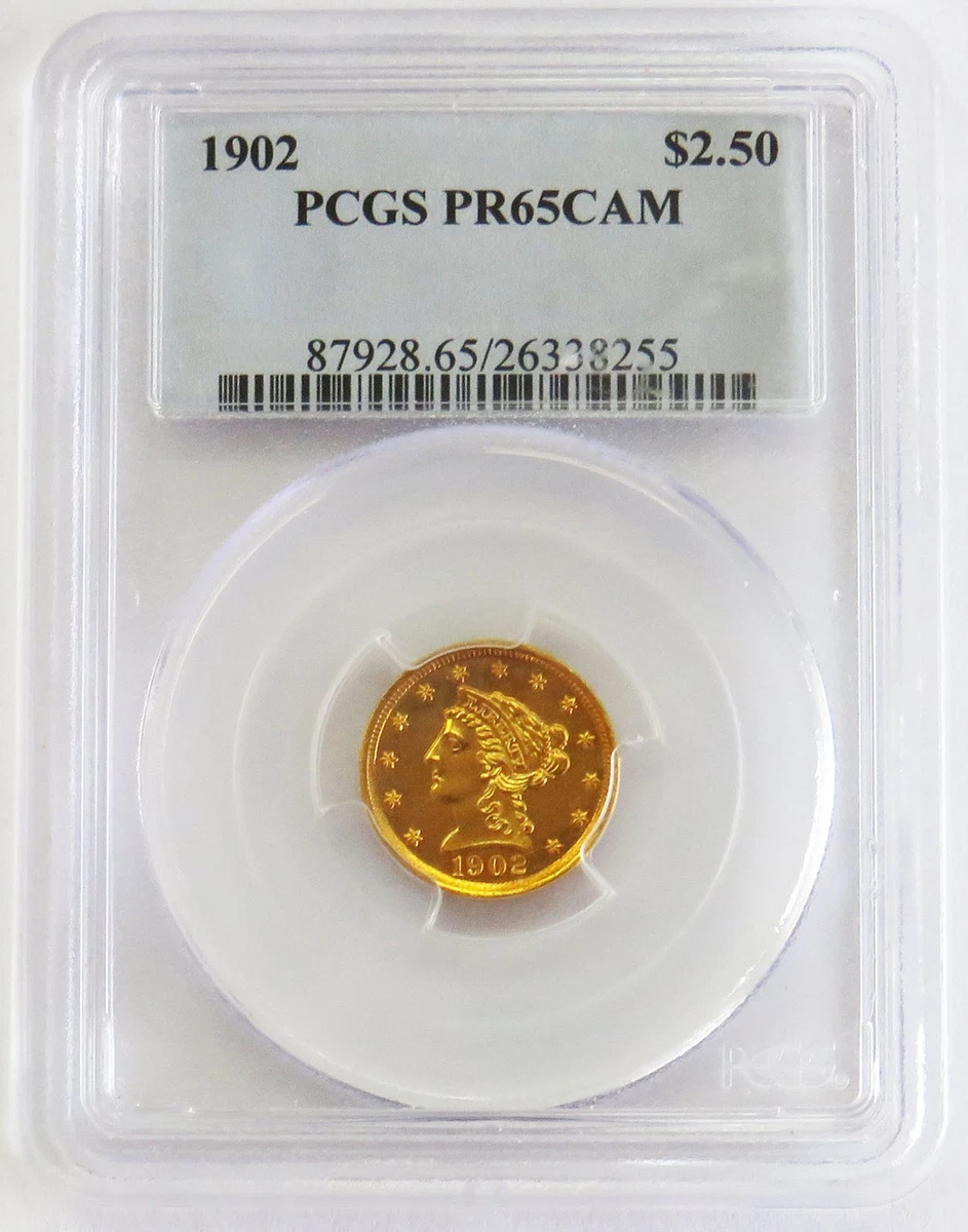 PCGS 1902 Year Quarter Eagle $2.50 US Gold Coins (Pre - 1933) for